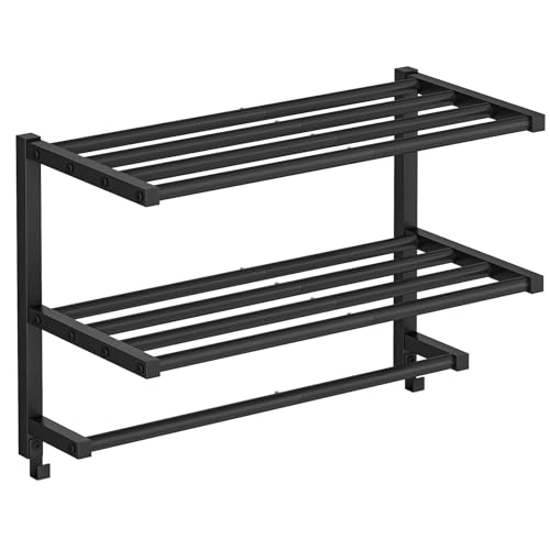 Toallero de Pared de 3 Niveles con Ganchos