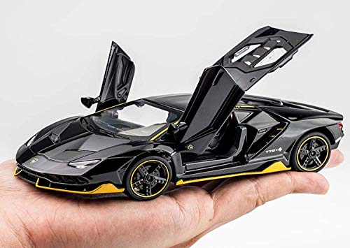 Die-cast Metal Lamborghini Car Toy Model Car Pull Back Super car with Openable Doors with Sound and Light for Birthdays Gift Party Decorations Great for Kids Boys Girls and Adults.