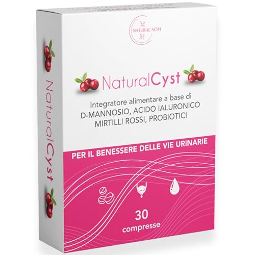 NaturalCyst® | D-mannosio puro con fermenti lattici probiotici | Acido Ialuronico | Mirtillo rosso | per Candida Vaginosi e infezioni delle vie urinarie | Vegan, senza Glutine, Senza lattosio