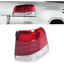 Outer LED Tail Light Assembly For Lexus LX570 2012-2015 Halogen Rear Tail Lamp Automotive Tail Light Assemblies Included Parking Light/Brake LightReverse LightTurn Signal Light Bulb Right