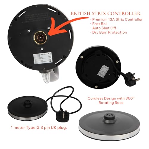 Astro Electra 1.7L Stainless Steel Cordless Electric Kettle - Image 6