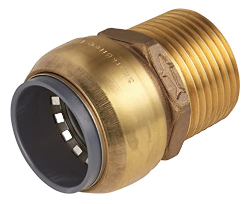 Sealey SBA22BSA 22mm Brass Sharkbite Ø22mm x 3/4" BSPT Straight Adaptor