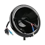 VOSICKY Motorcycle 5 3/4' 5.75 Inch Led Headlight Housing Bucket for FXWG Chopper (Black)