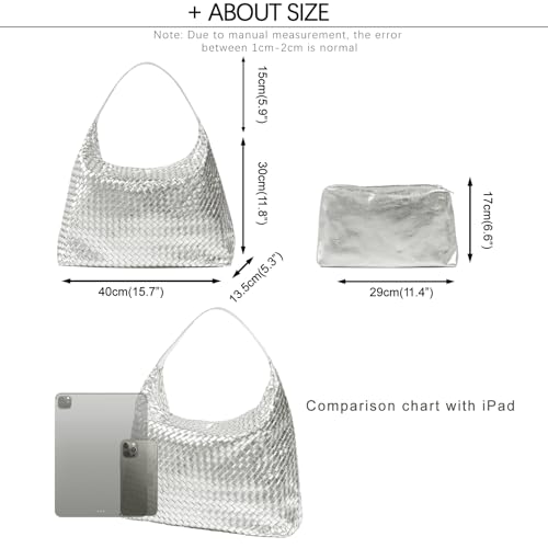 Bolso Tote tejido para mujer con bolso pequeño y asa trenzada miniatura 3