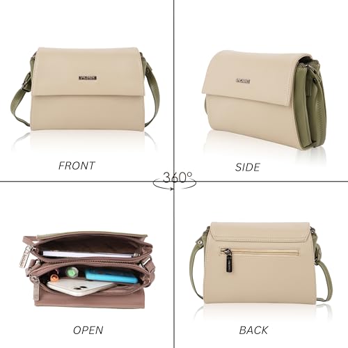 Image of Stylish Sling Bag for Women | Compact Flap Shoulder Crossbody Purse | Adjustable Strap | Smooth Zipper Closure | Fashion Handbag for Travel, Shopping, Casual Outings & Daily Carry