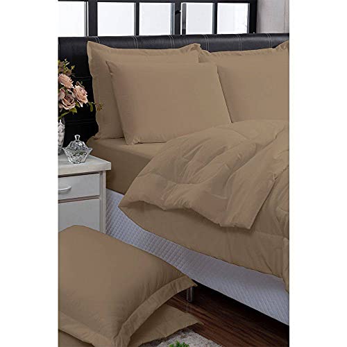 Kit Edredom Casal Queen Jogo de Cama 3 peças 100% Algodão (Capuccino)