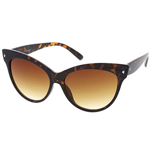 zeroUV - Oversize Vintage Mod Womens Fashion Cat Eye Sunglasses 59mm (Tortoise)