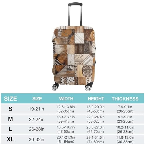 Luggage Cover Elastic Suitcase Cover Anti-Scratch Suitcase Covers Travel White And Brown Luggage Covers Luggages Protector for Travel Adult Luggages Decorative 18-32 Inch2