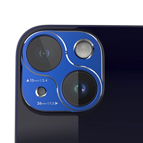 alumania iPhone14 & iPhone14 Plus 2眼レンズプロテクターアルミフルビレット品 エッジ鏡面仕上げ 背面レンズの表面保護