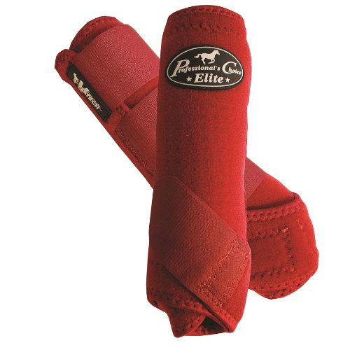 Professionals Choice Equine Sports Medicine Ventech Elite Leg Boot Value Pack, Set of 4 (Medium, Crimson Red)