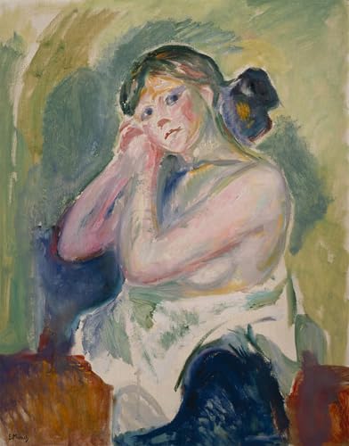 Tableau moderne Edvard Munch Demi toile déco murale chambre 60x90cm