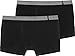 Produktbild Schiesser Herren Boxershorts 95/5 Shorts, 2er Pack, Schwarz (Schwarz 000), L (Herstellergröße: 6)