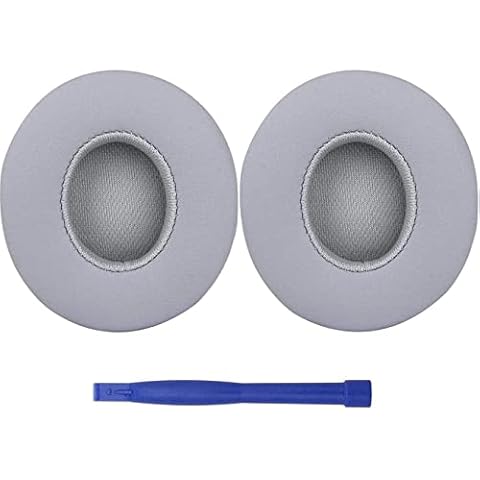 Beats Solo 3 Wireless Ear Pads Replacement, BUTIAO Protein Leather Memory Foam Headphone Earpads Ear Cushion Pad for Beats by Dre Solo 3 Wireless & Solo 2 Wireless Over Ear Headsets (Gray) Cover