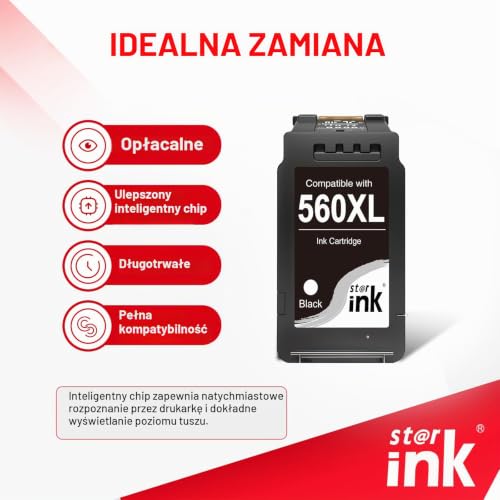 Starink PG-560/CL-561 XL wkłady do drukarek Canon 560 561 XL Multipack (1 czarny, 1 kolor) do Pixma TS5350, TS5351, TS5352, TS5353, TS7450, TS7451, TS5350i, TS5350a, TS7450a, TS7450i, TS5350a, TS7450a