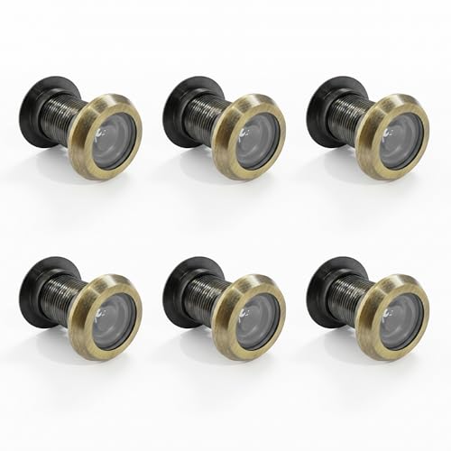 Image of Atlantic 180 Wide-Angle Door Eye Viewer for Main Door | Antique Finish Peephole | Pack of 6