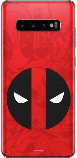 Skinit Decal Phone Skin Compatible with Galaxy S10 Plus - Officially Licensed Marvel Deadpool Wade Wilson Design