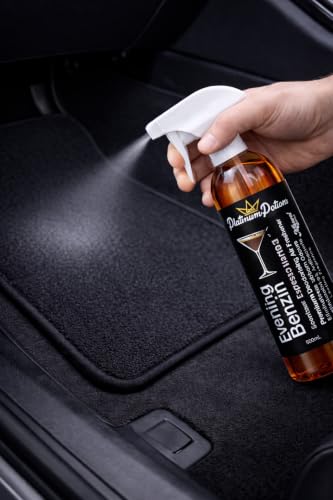 Image of Water-Based Car Air Freshener Spray | Luxury Automotive Deodorizer | Mold-Resistant Formula | Eliminates Odors and Refreshes Vehicle Interior | 17 fl oz | Evening Benzin