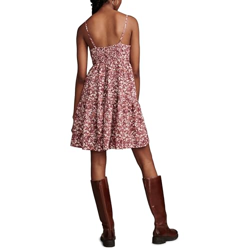 Image of Lucky Brand Women's Lucky Brand Women's Printed Pintuck Bodice Mini