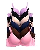 Iheyi 6 pcs ADD 2 Cup Thick Padding Extreme Double Pushup Bra 40C