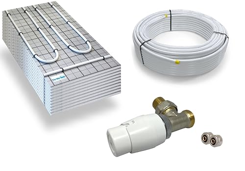 Preisvergleich Produktbild HoWaTech TAC Warmwasser Fußbodenheizung Komplettset RTL Eck, Heizfläche:5.00m²