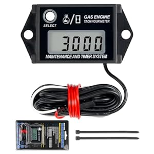 Jayron Digital Drehzahlmesser Stundenzähler für Benzinmotoren
