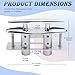 YANYUCB Pull Up Flush Mount Cleat Boat Dock Deck Marine Stainless Steel 316 Retractable Low-Profile Mooring Rope Neat Cleat Lift with Backing Plate and Lock Nuts (8 inch, 2 Pack)