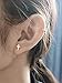 20g Tiny Cross Cartilage Stud Earrings for Women Men Hypoallergenic S925 Sterling Silver Earring Tragus Helix Faith Religious Minimalist Wedding Small Studs Screw Back Simple Fashion Jewelry (Gold-Tone)