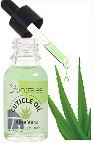 Foriotalas Cuticle Oil for Nails, Jojoba Nail Cuticle Oil for Manicure Contain Vitamin B&E, Solar Hydrating Oil Strengthens Nail Conditioner,Natural Cuticle Oil Prevents Hangnails & Chapped-Aloe vera