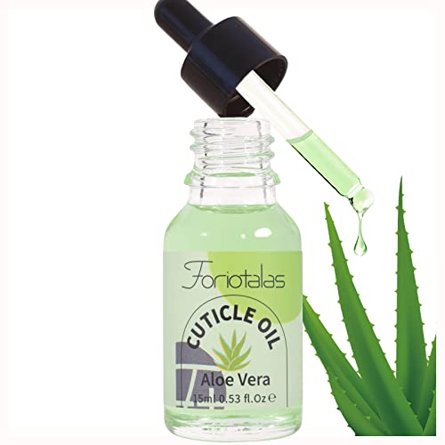 Foriotalas Cuticle Oil For Nails, Jojoba Nail Cuticle Oil For Manicure Contain Vitamin B&E, Solar Hydrating Oil Strengthens Nail Conditioner,Natural Cuticle Oil Prevents Hangnails & Chapped-Aloe Vera #TOP16