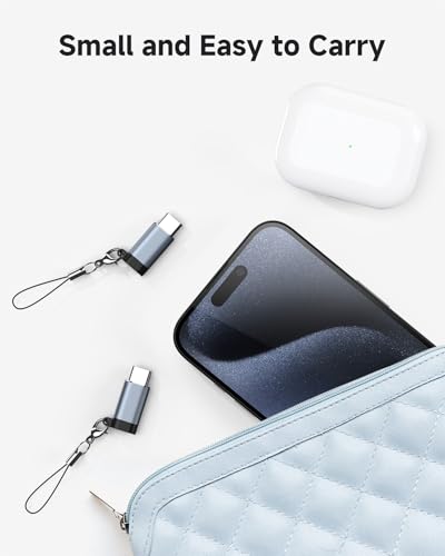 LERTOSEN Lightning to USB C Adapter 4 Pack, Fast Charging & Data Sync for iPhone 15/16/17 Pro/Pro Max, Charger Adapter Accessory (Not for Audio/OTG)