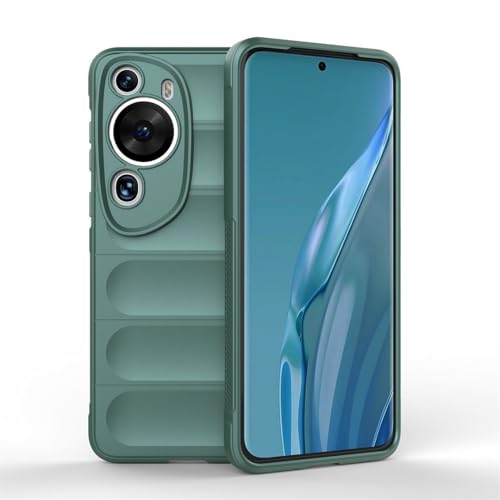 SATURCASE Funda para Huawei P60 Art, Airbag anticaídas, antideslizante, flexible, silicona TPU, funda protectora para Huawei P60 Art (AB-verde)