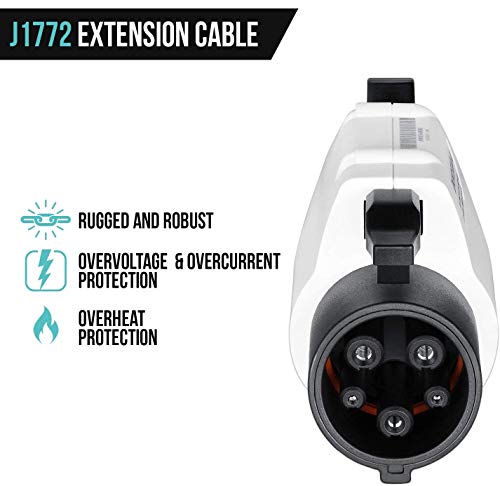 Lectron 20ft/6m J1772 Extension Cable Compatible with All J1772 EV Chargers - Flexible Charging for Your Electric Vehicle