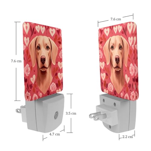Lámpara de noche led enchufable 2 piezas rosas miniatura 7