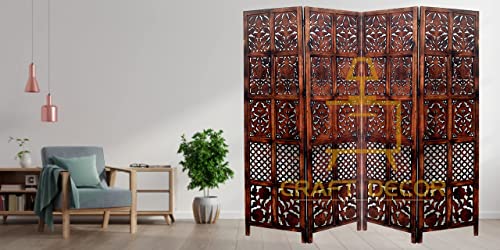 Wooden partition for Living Room | Wood Screen for Pooja Room | Hall Partition | Separator for Living Room | Modern Decorative Wall Divider | Folding Door Screen Kitchen | Foldable Panel
