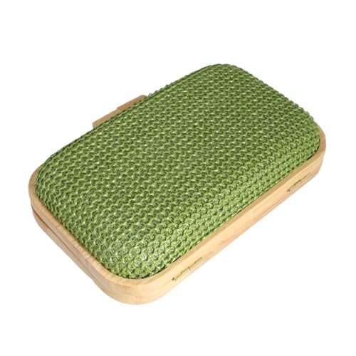 Image of Women Straw Clutch Purse Handwoven Summer Evening Bag Beach Straw Handbag Wedding Party Clutch Bag Wicker Purse