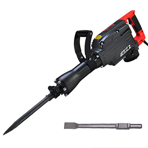 Abbruchhammer, 1650W Hochleistungs-Betonbrecher-Elektrowerkzeugsatz, Mit Um 360 Grad Drehbarem Griff, 50J Einzelschlag, Schwarz