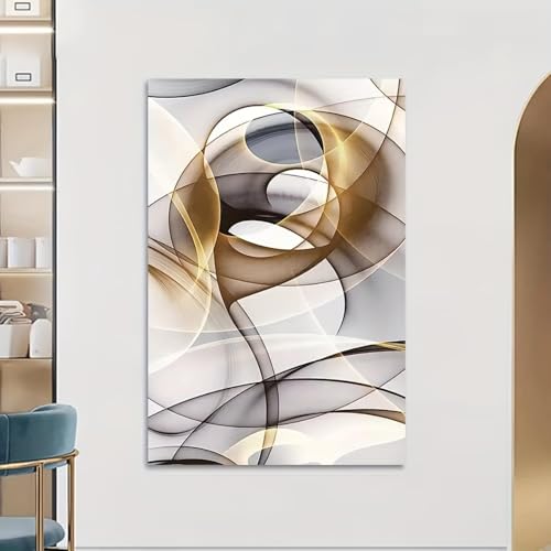 Toile art au trait abstrait décoration murale salon moderne 80x150