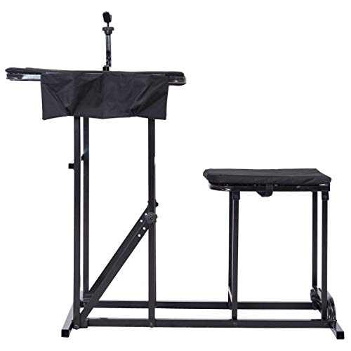 Goplus Portable Shooting Bench, Foldable Shooting Table Seat Set With Adjustable Gun Rest And Ammo Pockets, Shooting Bench Rest For Rifles, Outdoor Range And Hunting #TOP6