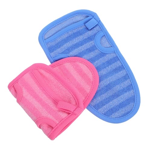 TOYANDONA 2 piezas Guantes Exfoliantes de Ducha Doble Cara Suaves para Piel Sensible Reutilizables y Lavables Guantes Coreanos para Exfoliación Profunda y Limpieza Corporal