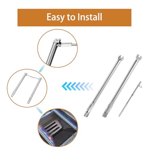 Grill Replacement Parts for Weber GS4 Spirit II 200 & Spirit I 200 Series, 15.3\" 67045 7635 Flavorizer Bars and 18\" 69785 Grill Burner Tube for Weber Spirit 2 Parts, for Spirit E210 E220 S210 S220