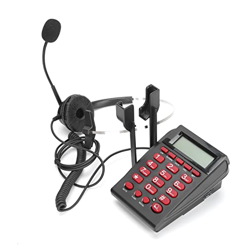 Teléfono con cable de casa HT720 para teletrabajo con auriculares y manos libres regulable 3