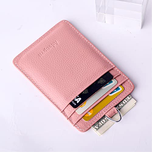 Cow Leather ID Badge Holder with Lanyard(Full Grain Leather,3"*4.5"),1 Clear ID Window and 3 Card Slots,Nylon Neck Lanyard with rotatable and Removable Metal Clasp,Vertical Name Badge Holders - Image 4