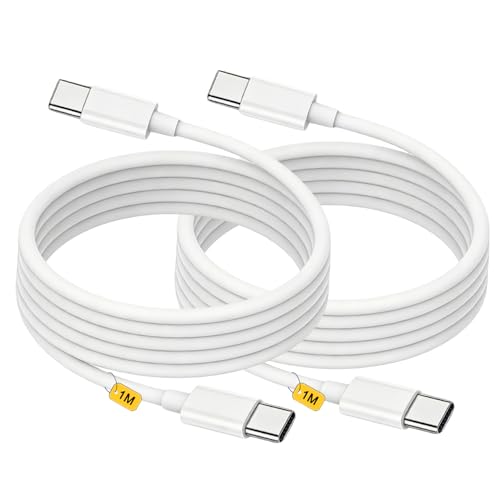 iPhone 17/16/15 Charger Cable USB C to USBC Charger Cables 2Pack 1M i Phone Fast Charging Lead Type C Charge Wire for iPhone 17 Pro Max/17 Air/16/16 e/16 Pro15/15 Plus/15 Pro/15 Pro Max