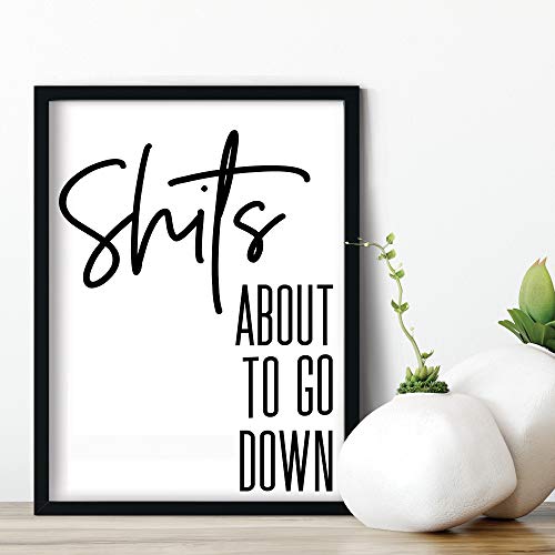 Little Angels Jamboree Triple pack Bathroom Toilet Prints, Wall Art Poster Funny Humour Home Pictures Modern Minimal Black/White BP3BEST - Image 3