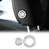 1Pcs for Cadillac XT5 Bling Crystal Front Seat Pillow Button Covers Decals Sticker for Cadillac XT4 XT5 XT6 CT4 CT5 GT4 Interior Bling Rhinestone Decorative Sticker Accessorie