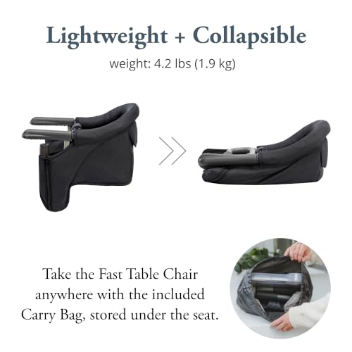 Image of Inglesina Black Fast Table Chair with Clear Fast Dining Tray