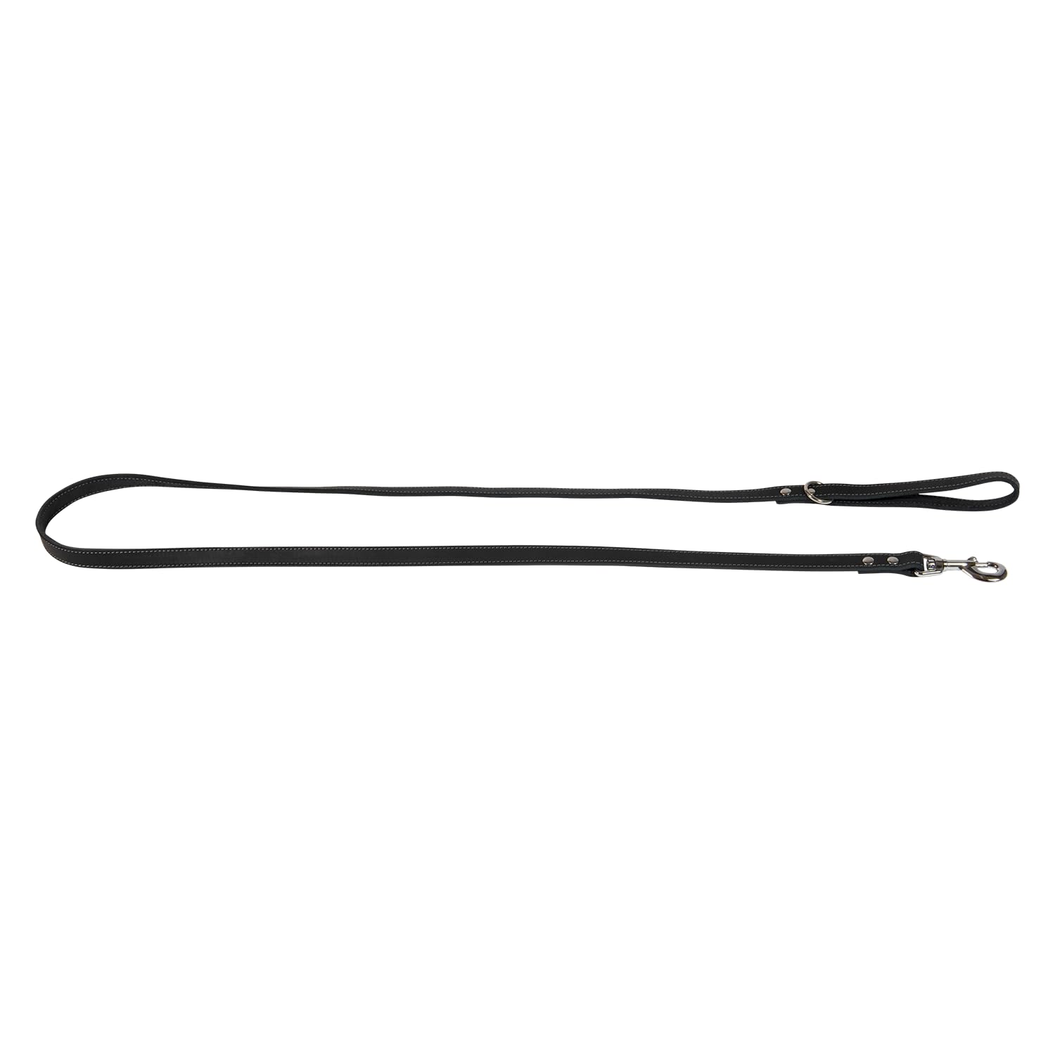 JACK AND VANILLA, Long Dog Lead, Fat Leather, Black, Size 12 mm x 180 cm