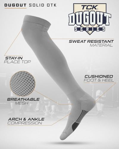 Image of TCK USA Made Over-the-Knee Socks for Baseball, Softball, & Football | Performance Athletic Socks for Boys, Girls, Men & Women