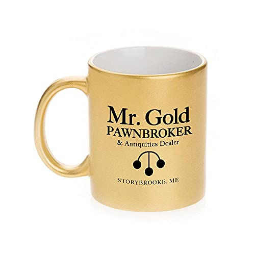 ABC Once Upon a Time Mr. Gold's Pawnbroker 11 oz Gold Metallic Mug