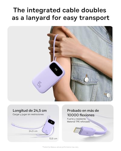 Power Bank PD3.0 QC4.0 Baseus 45W con carga rápida integrada 6